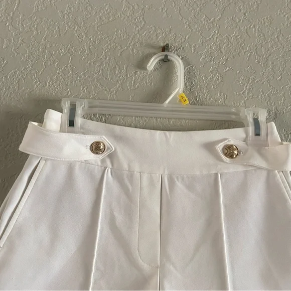 Rachel Zoe High Waist Stretch White Shorts Sz 2 - Picture 3 of 7